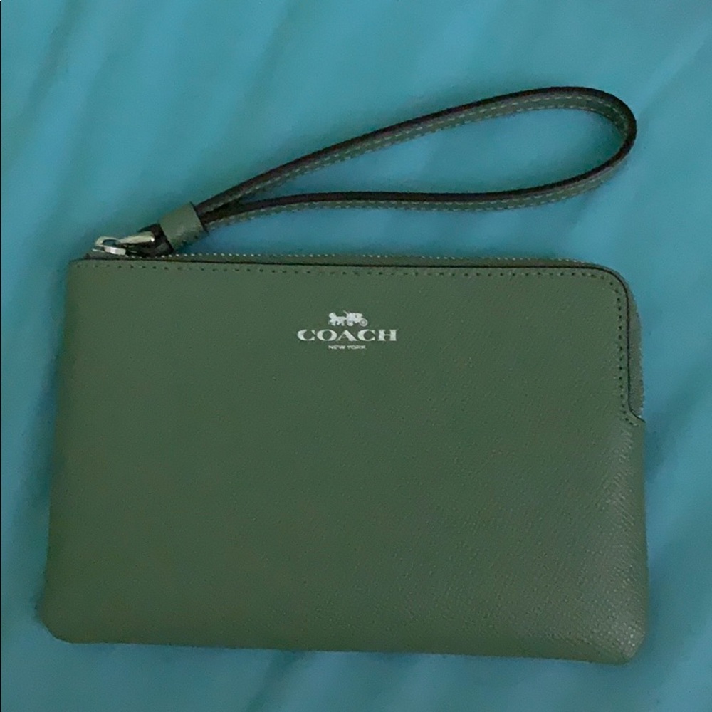 Army green Coach wallet
